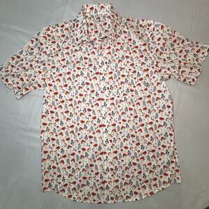 Carmico Mushroom Morning Button Up Top Size XL